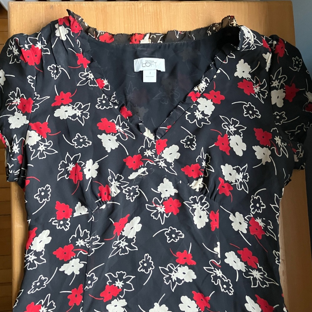 Floral Print Ruffled Midi Dress